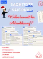 Vorschau - Arbeitsblätter - Sachtexte saisonal – Woher kommt der Adventskranz? - Deckblatt