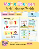 Vorschau - Arbeitsblätter - Kostenloses Mathe Material für Kindergarten & Vorschule: Zahlen 1–10. - Deckblatt