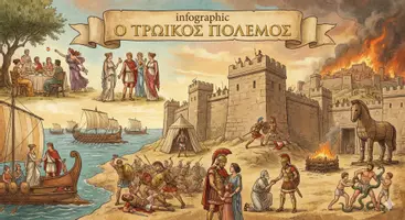 Προεπισκόπηση - Αφίσες - Infographic Τρωικός Πόλεμος - Εξώφυλλο
