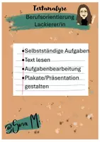 Vorschau - Arbeitsblätter - Leseaufgabe - Berufsorientierung - Lackierer - Deckblatt