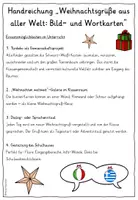 Vorschau - Mal- und Bastelvorlagen - Weihnachten basteln - Türdekoration Klassenzimmer oder Schulhausdeko - Weihnachtsgrüße aus aller Welt - Seite 3