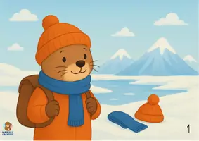 Aperçu - Affichage - Otto voyage au Pôle Nord - Kamishibaï à imprimer en PDF - Page 1