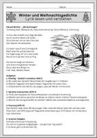 Vorschau - Arbeitsblätter - Gedichtsanalyse „Wintermorgen“ Wintergedicht - Seite 1