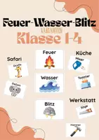 Vorschau - Spiele - Feuer, Wasser, Blitz - Bewegungsspiel mit vielen Varianten - Deckblatt
