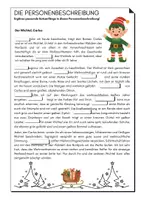 Vorschau - Arbeitsblätter - Personenbeschreibung_Wichtel_Satzanfänge ergänzen - Seite 2