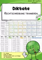 Vorschau - Stationenlernen - Diktate für die 2. bis 4. Schulstufe – Übungen & Handreichung - Deckblatt