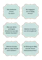 Vorschau - Stundenentwürfe - Abschluss- und Reflexionsfragen zur Unterrichtsreihe Armut und Reichtum - Seite 1