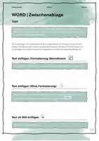 Vorschau - Arbeitsblätter - Arbeitsblatt zur Zwischenablage - Deckblatt