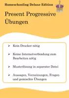 Vorschau - Arbeitsblätter - Present Progressive interaktive Arbeitsblätter - Deckblatt
