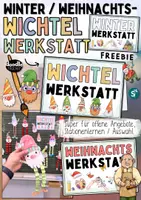 Vorschau - Poster - Winterwerkstatt, Weihnachtswerkstatt & Wichtelwerkstatt / Schilder - Deckblatt