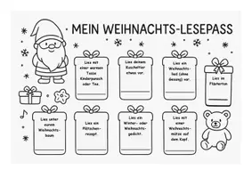 Vorschau - Arbeitsblätter - Lesepass Weihnachten - Seite 1