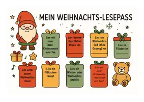 Vorschau - Arbeitsblätter - Lesepass Weihnachten - Deckblatt