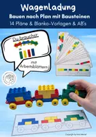 Vorschau - Spiele - Wagenladung, Bauen nach Plan mit Bausteinen - Deckblatt