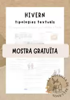 Vista previa - Hojas de trabajo - MOSTRA. HIVERN - CL. Tipologies textuals - Portada