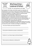 Vorschau - Arbeitsblätter - Weihnachten - Leseverstehen, Quiz, Rätsel, Lückentext - Seite 3