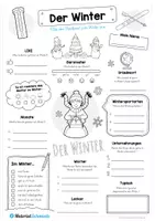 Vorschau - Arbeitsblätter - 12 Steckbriefe: Der Winter - Seite 1