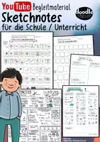 Vorschau - Arbeitsblätter - YouTube Begleitmaterial - Sketchnotes in der Schule / Unterricht - Deckblatt