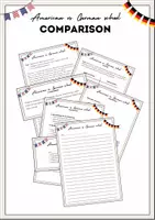 Vorschau - Arbeitsblätter - American vs. German School – Vergleich, Schreibaufgabe & Worksheet (Klasse 7/8) - Deckblatt