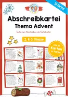 Vorschau - Arbeitsblätter - Karteikarten: 10 Abschreibtexte zum Advent - Deckblatt