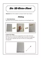 Vorschau - Arbeitsblätter - Kunst: Die 3D-Linien-Hand Anleitung - Deckblatt