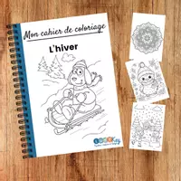 Aperçu - Matériel pour travaux manuels / dessin - Cahier de Coloriage Hiver – 45 coloriages multiniveaux - Page de couverture