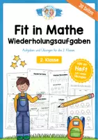 Vorschau - Arbeitsblätter - Mathe 2. Klasse - Aufgaben zur Wiederholung (30 Arbeitsblätter) - Deckblatt