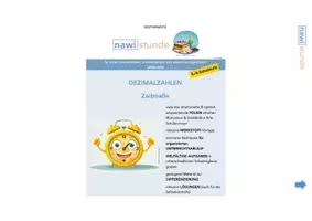 Vorschau - Präsentationen/Tafelbilder - Zeitmaße mit Dezimalzahlen 5./6.Schulstufe - Deckblatt