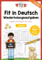 Vorschau - Arbeitsblätter - Deutsch 1. Klasse - Aufgaben zur Wiederholung (30 Arbeitsblätter) - Deckblatt