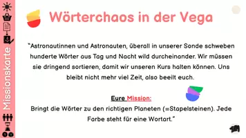 Vorschau - Fördermaterial/Inklusion - Mission Sprachreise: Wörterchaos in der Vega (Wortarten) - Seite 3