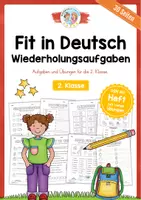 Vorschau - Arbeitsblätter - Deutsch 2. Klasse - Aufgaben zur Wiederholung (30 Arbeitsblätter) - Deckblatt