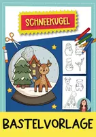 Vorschau - Mal- und Bastelvorlagen - Schneekugel basteln - Bastelvorlage - Winterbasteln für Kinder - Deckblatt