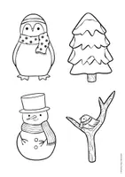 Vorschau - Mal- und Bastelvorlagen - Schneekugel basteln - Bastelvorlage - Winterbasteln für Kinder - Seite 3