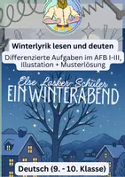 Vorschau - Arbeitsblätter - Weihnachtsgedicht | Gedichtsanalyse Klasse 9/10 - Deckblatt