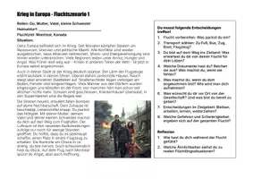 Vorschau - Stationenlernen - Migration Perspektivenübung "Krieg in Europa - Fluchtszenarien" - Deckblatt