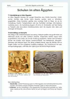 Vorschau - Arbeitsblätter - Schulen im alten Ägypten; Beruf eines Schreibers - Seite 1