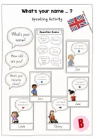 Vorschau - Spiele - What's your name? - Speaking Activity / Sprechübung - Deckblatt
