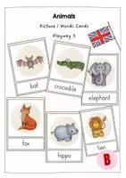 Vorschau - Poster - Picture / Word Cards - Animals (Playway 3) - Deckblatt