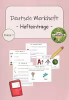 Vorschau - Arbeitsblätter - Deutsch: Merkhefteinträge (Kl.1) - Deckblatt