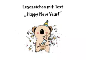 Vorschau - Mal- und Bastelvorlagen - Silvester & Neujahr | Lesezeichen zum Ausmalen: - Seite 1