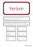 Vorschau - Fördermaterial/Inklusion - Verben - buntes Merkplakat ✨ - Seite 1
