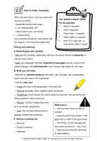Vorschau - Arbeitsblätter - Writing skills booster: How to write a summary - Seite 1