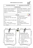 Vorschau - Arbeitsblätter - Writing skills booster: How to write a summary - Seite 2