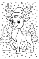 Vorschau - Poster - Ausmalbilder Rentiere Weihnachten - Deckblatt