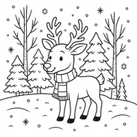 Vorschau - Poster - Ausmalbilder Rentiere Weihnachten - Seite 3