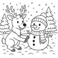 Vorschau - Poster - Ausmalbilder Rentiere Weihnachten - Seite 2