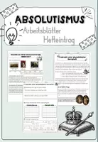 Vorschau - Arbeitsblätter - Materialpaket (Absolutismus / Französische Revolution) WACHSEND - Deckblatt