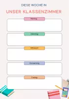 Aperçu - Autre type de ressources - Wochenplaner für den Unterricht - Page de couverture