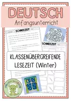 Vorschau - Arbeitsblätter - DEUTSCH Klassenübergreifende Lesezeit (Winter) - Deckblatt