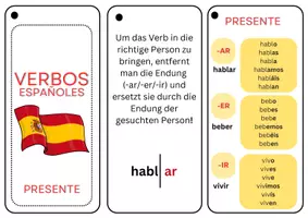 Vorschau - Arbeitsblätter - Verbenfächer- Los verbos españoles en presente - Seite 2
