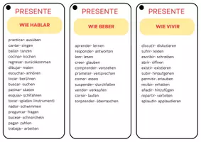 Vorschau - Arbeitsblätter - Verbenfächer- Los verbos españoles en presente - Seite 3